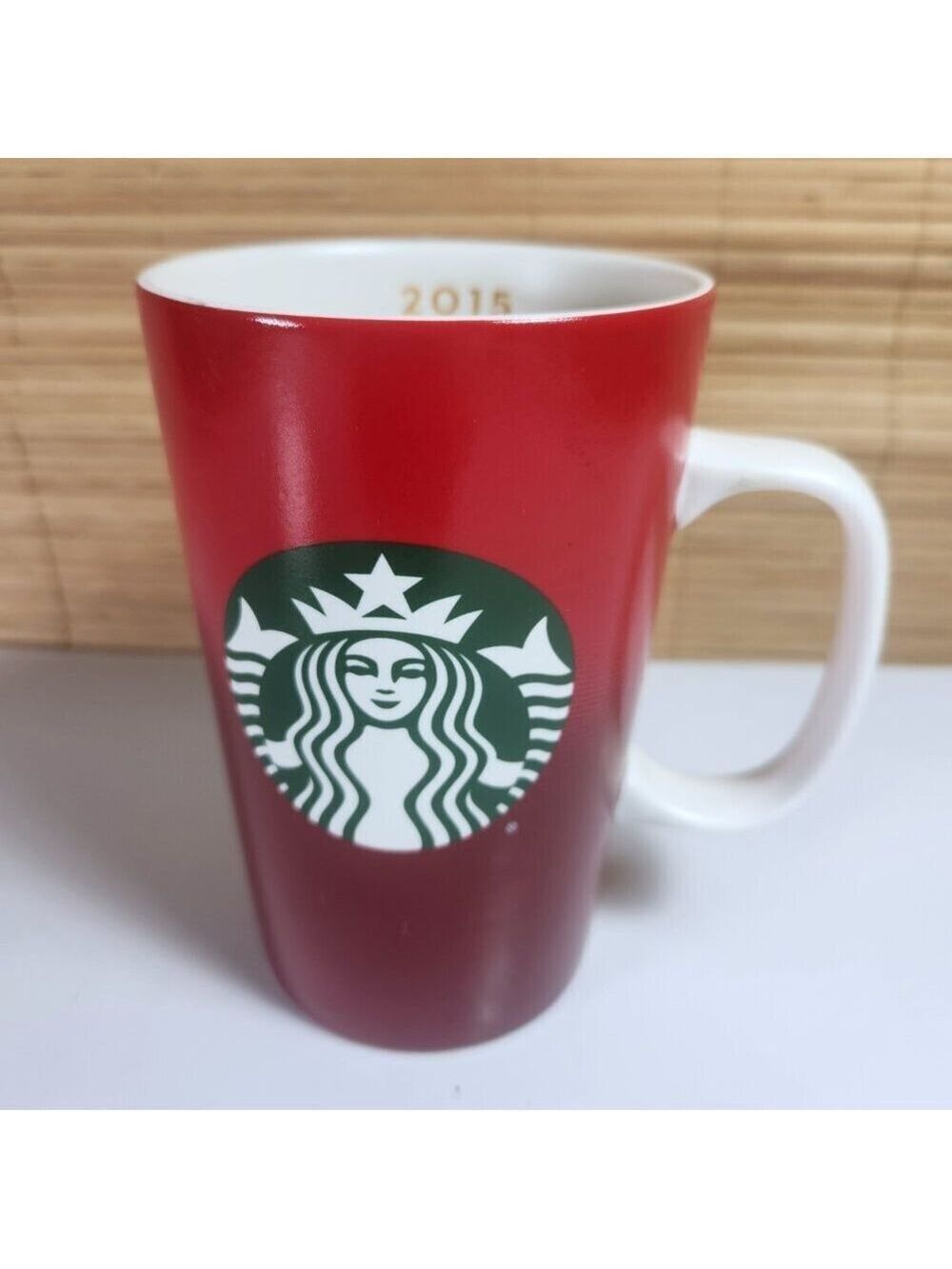 Starbucks Red Holiday Mug 2015 16oz Ceramic Coffee Cup Siren Logo